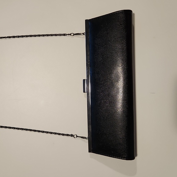 Black Clutch with Removable Chain - Picture 1 of 3